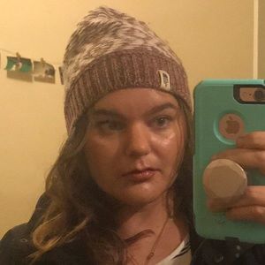 EUC North Face Beanie Geometric Pattern